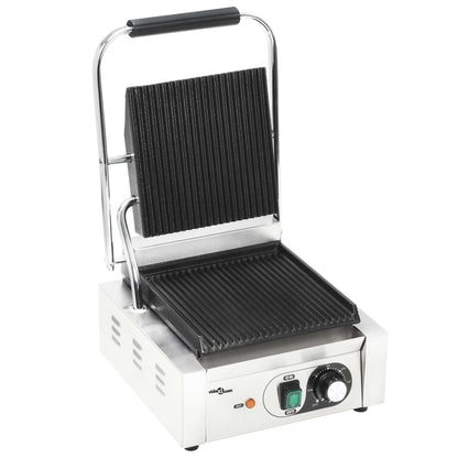 Panini Grill Gegroefd 1800 W 31X30,5X20 Cm Roestvrij Staal