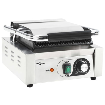 Panini Grill Gegroefd 1800 W 31X30,5X20 Cm Roestvrij Staal