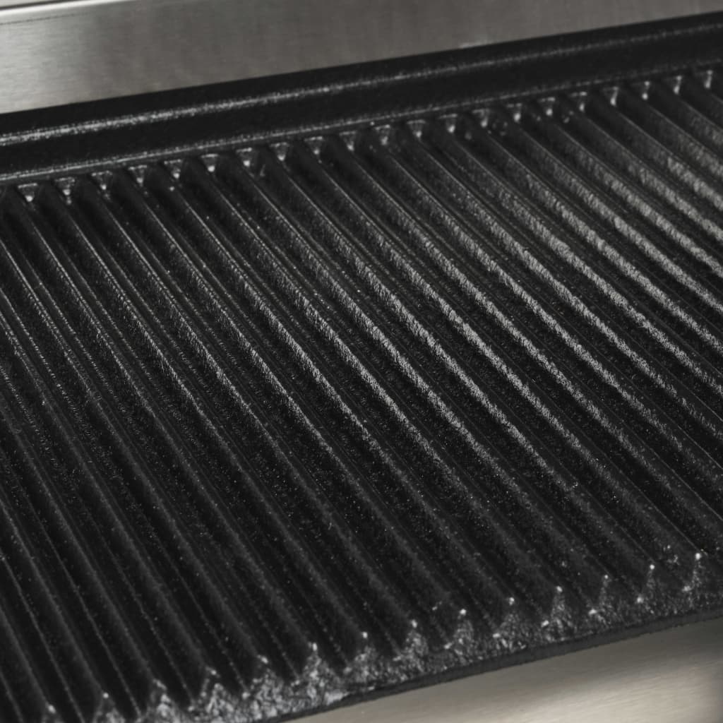 Panini Grill Gegroefd 1800 W 31X30,5X20 Cm Roestvrij Staal