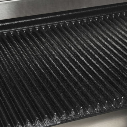 Panini Grill Gegroefd 1800 W 31X30,5X20 Cm Roestvrij Staal