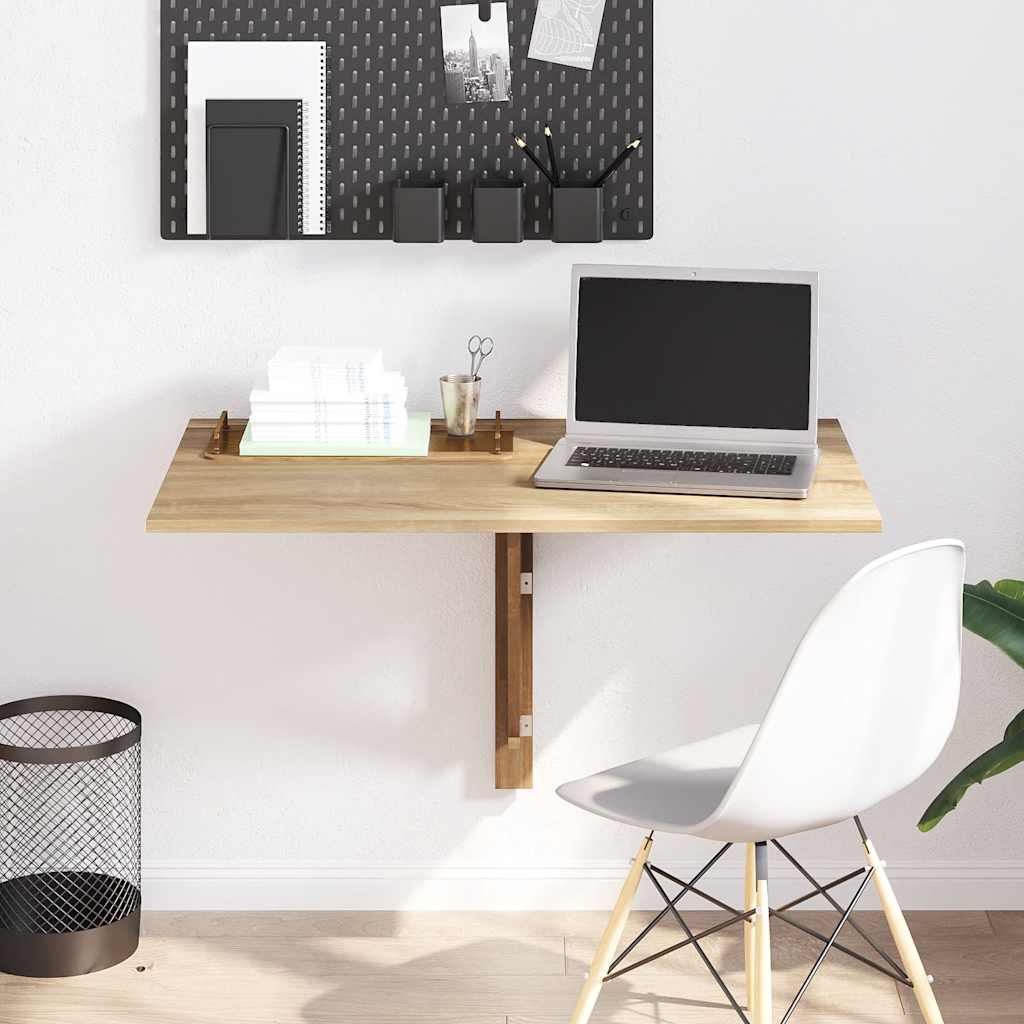 Wandtafel Inklapbaar 100X60X56 Cm Bewerkt Hout