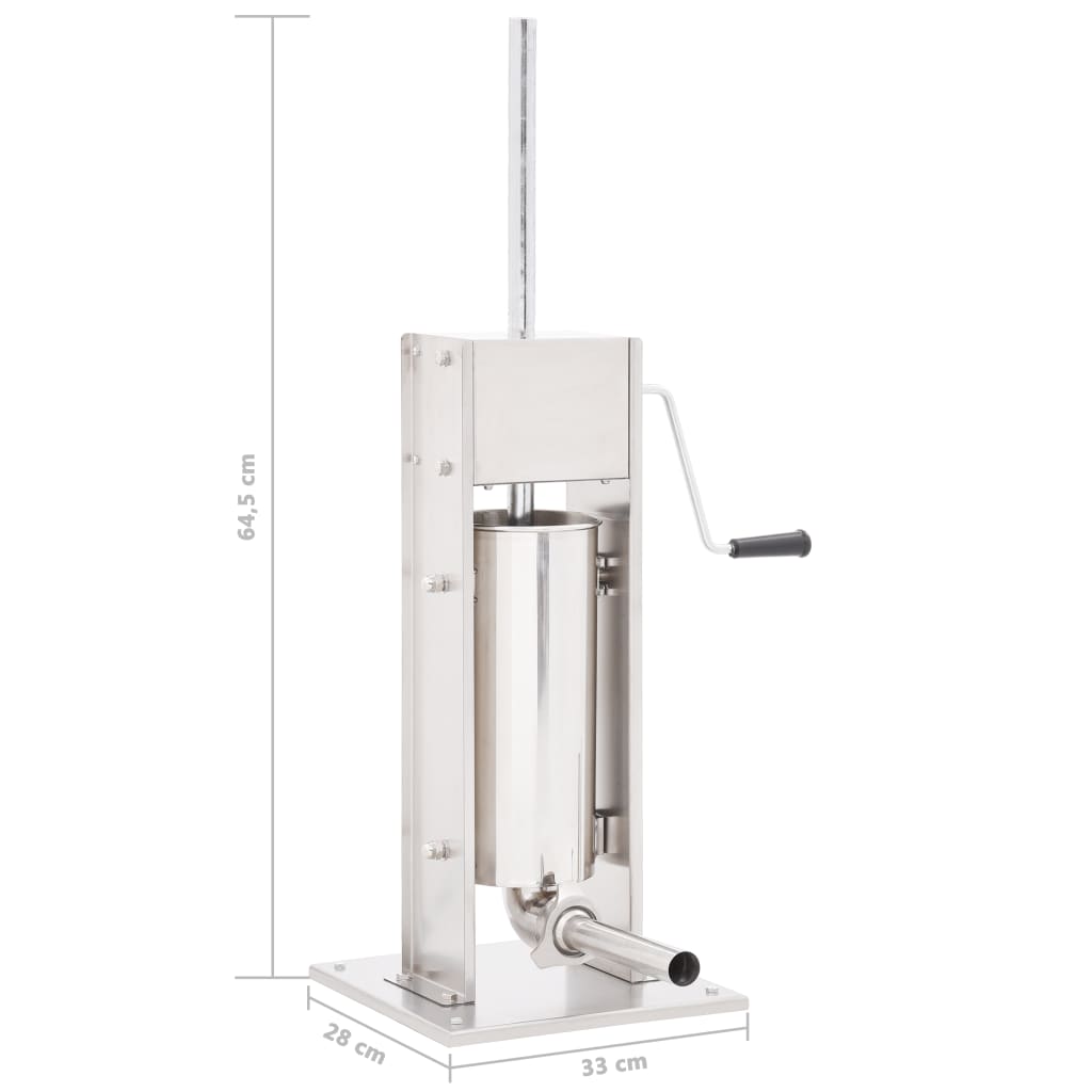 Worstenvuller Handmatig Roestvrij Staal Zilverkleurig