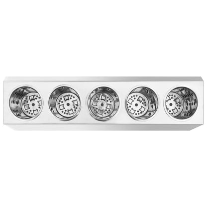 Bestekhouder 5 Vakken Rechthoekig Roestvrij Staal