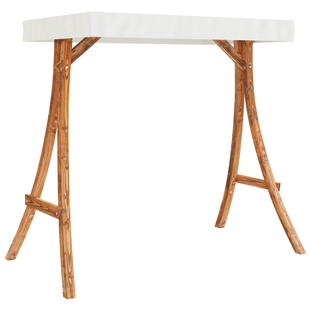 Schommelframe Met Kleur Dak Gebogen Hout Met Teakafwerking