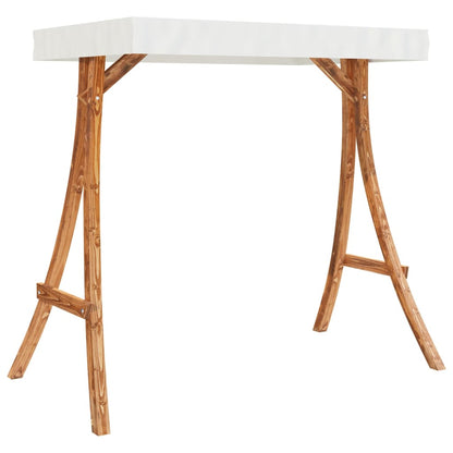 Schommelframe Met Kleur Dak Gebogen Hout Met Teakafwerking