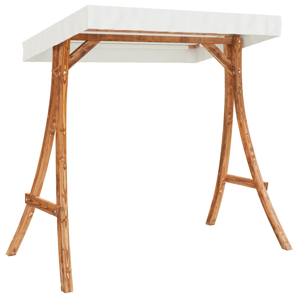 Schommelframe Met Kleur Dak Gebogen Hout Met Teakafwerking