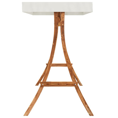 Schommelframe Met Kleur Dak Gebogen Hout Met Teakafwerking