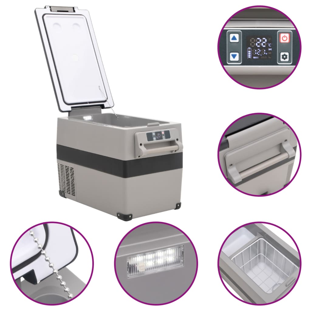 Koelbox Met Handvat Pp & Pe Zwart En Grijs