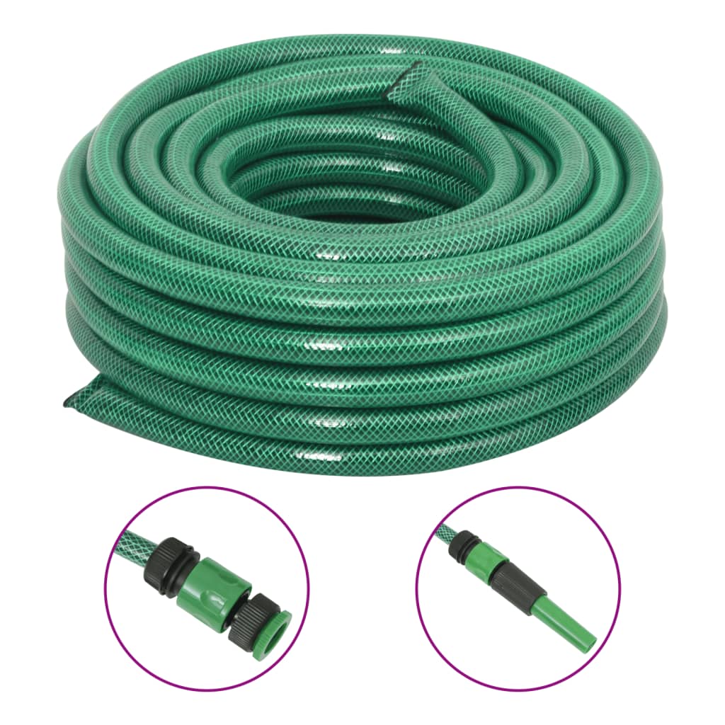 Tuinslang Met Koppelingsset 0,5'' 10 M Pvc Groen