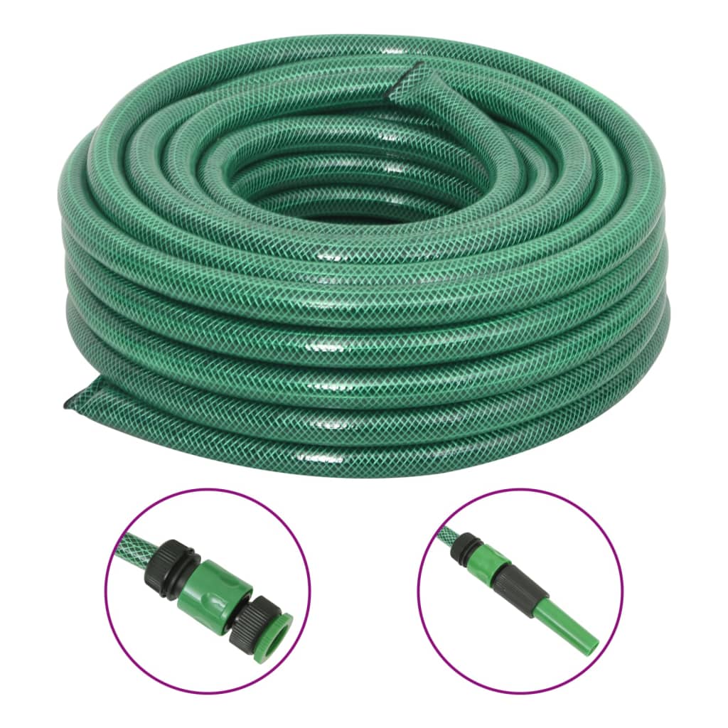 Tuinslang Met Koppelingsset 0,5'' 10 M Pvc Groen