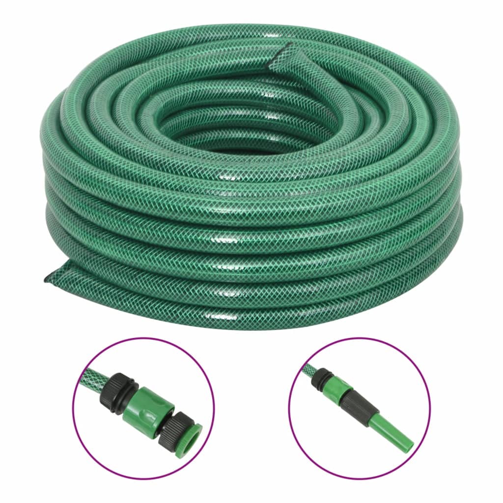 Tuinslang Met Koppelingsset 0,5'' 10 M Pvc Groen