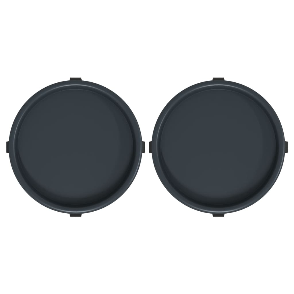 Plantentrolleys 2 St Met Wielen Ø34 Cm 35 Kg Grijs