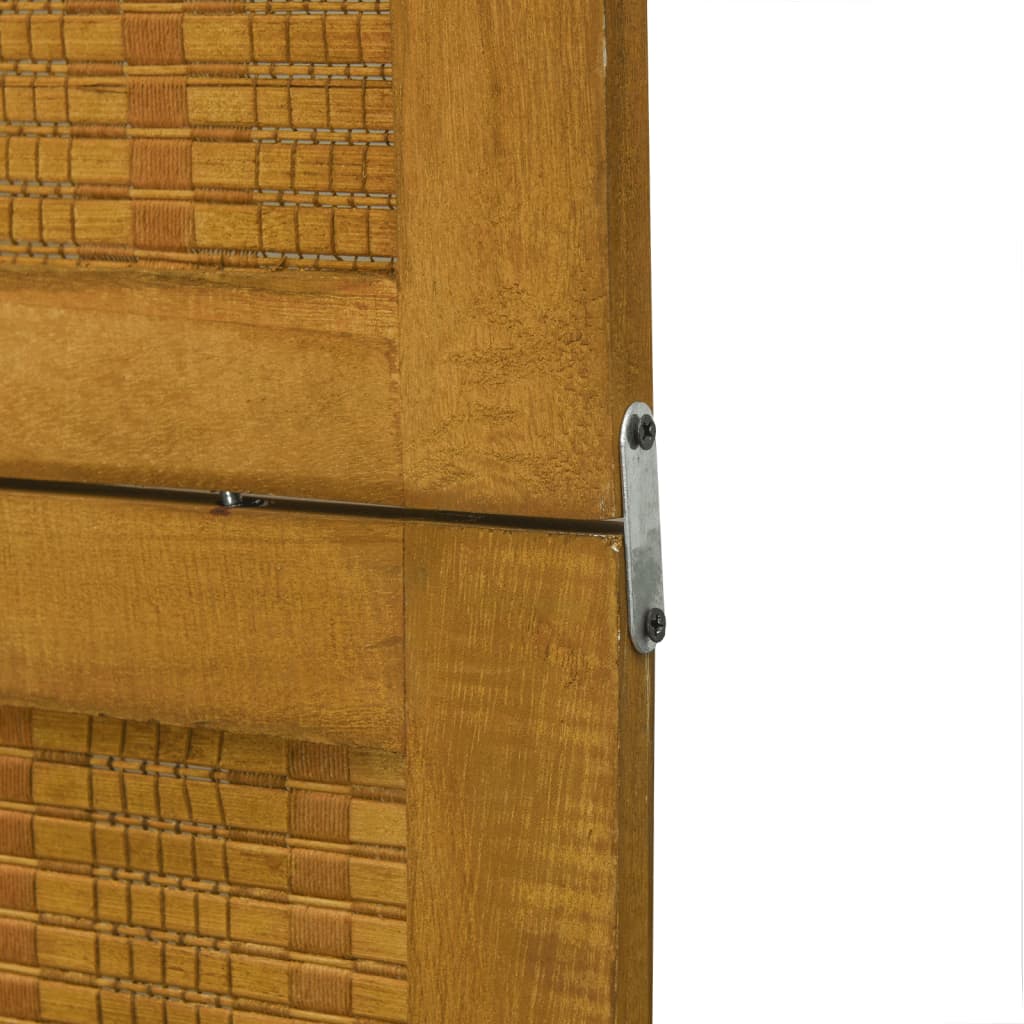 Kamerscherm Met 4 Panelen Massief Paulowniahout Bruin