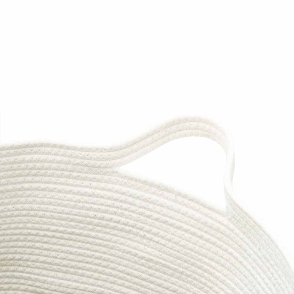 Opbergmand Ø 49X65 Cm Katoen En Wit