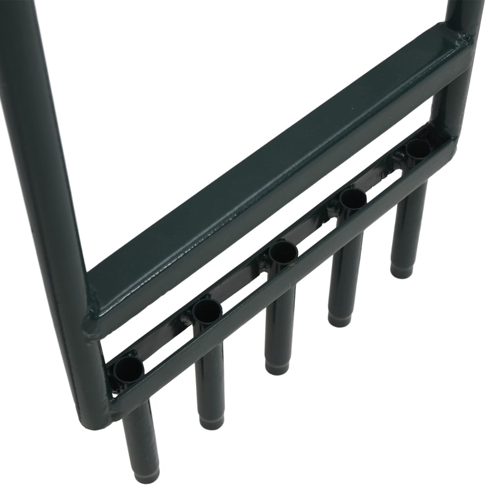 Gazonbeluchter Met 5 Holle Tanden Gepoedercoat Staal Groen