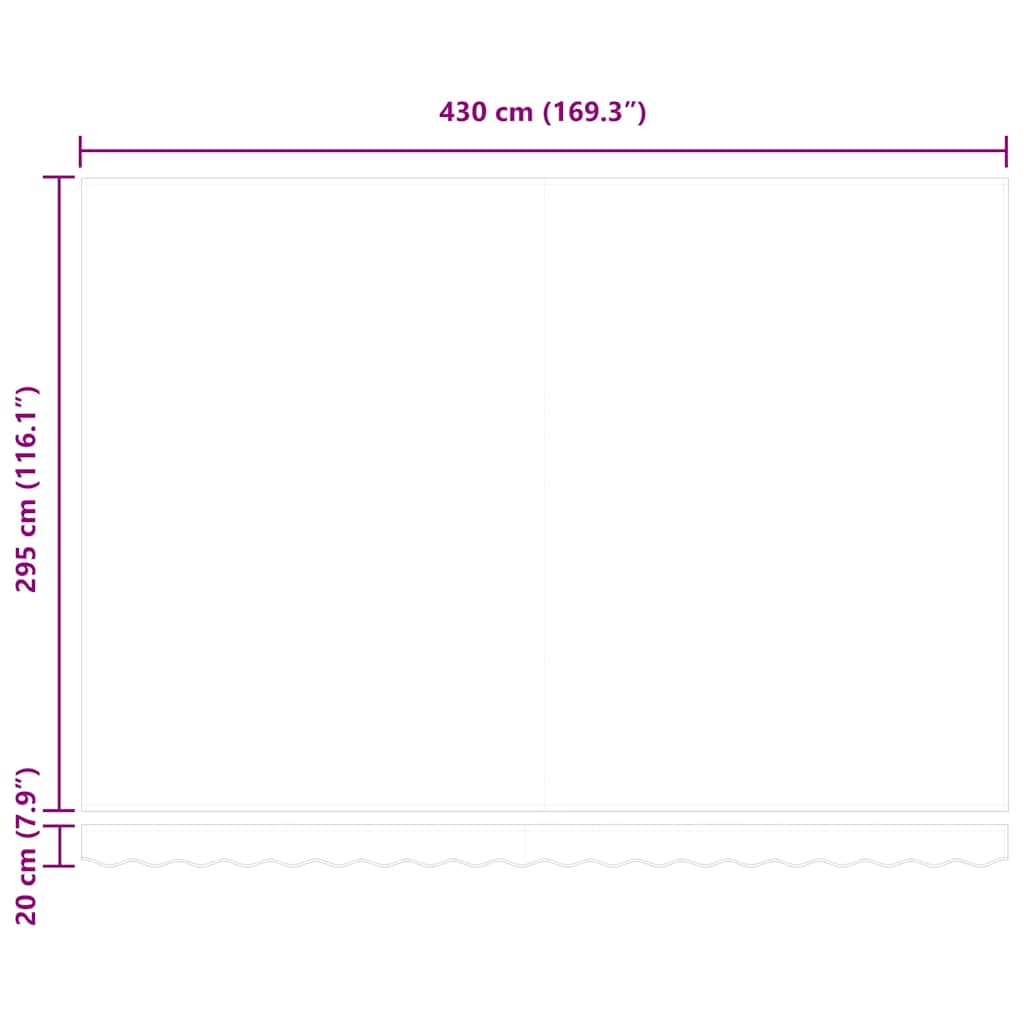 Luifel Uittrekbaar 4,5X3 M Stof En Aluminium En Wit