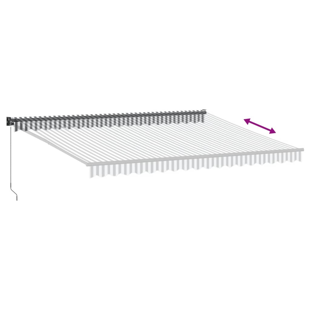 Luifel Uittrekbaar 4,5X3 M Stof En Aluminium En Wit