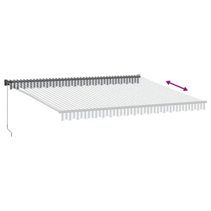 Luifel Uittrekbaar 4,5X3 M Stof En Aluminium En Wit