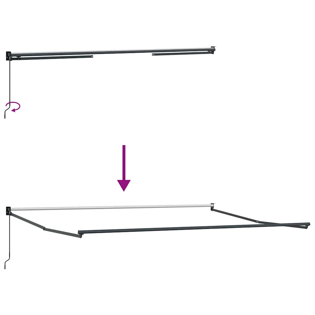 Luifel Uittrekbaar 4,5X3 M Stof En Aluminium En Wit