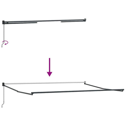 Luifel Uittrekbaar 4,5X3 M Stof En Aluminium En Wit