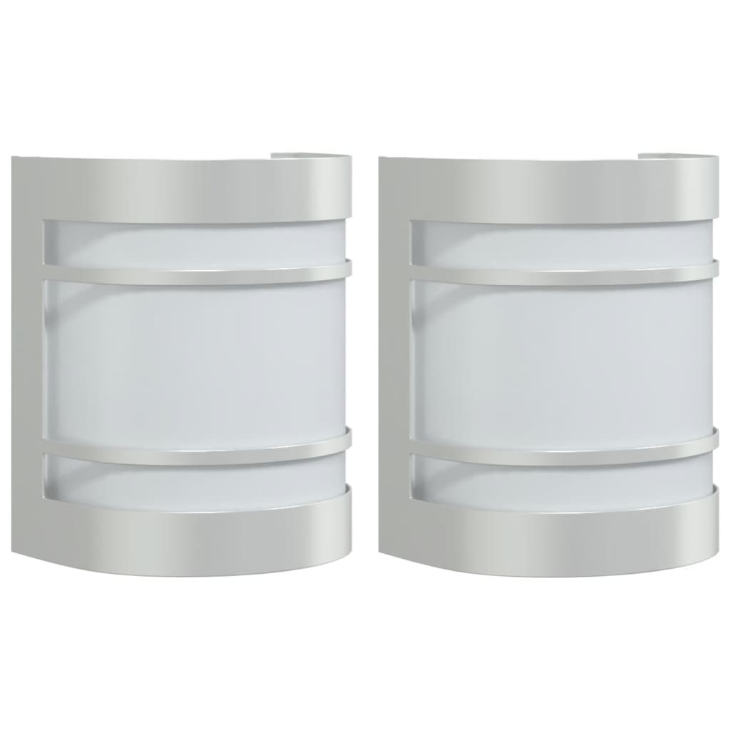 Buitenwandlampen Roestvrij Staal Kleurig Zilver