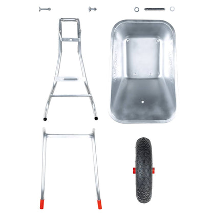 Kruiwagen 90 L 150 Kg Gegalvaniseerd Staal En Kunststof