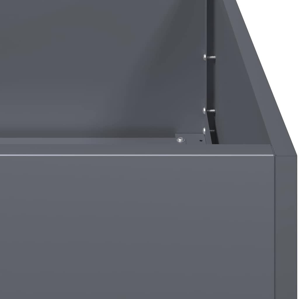 Plantenbak Koudgewalst Staal Antracietkleurig Staal/Antracietkleurig